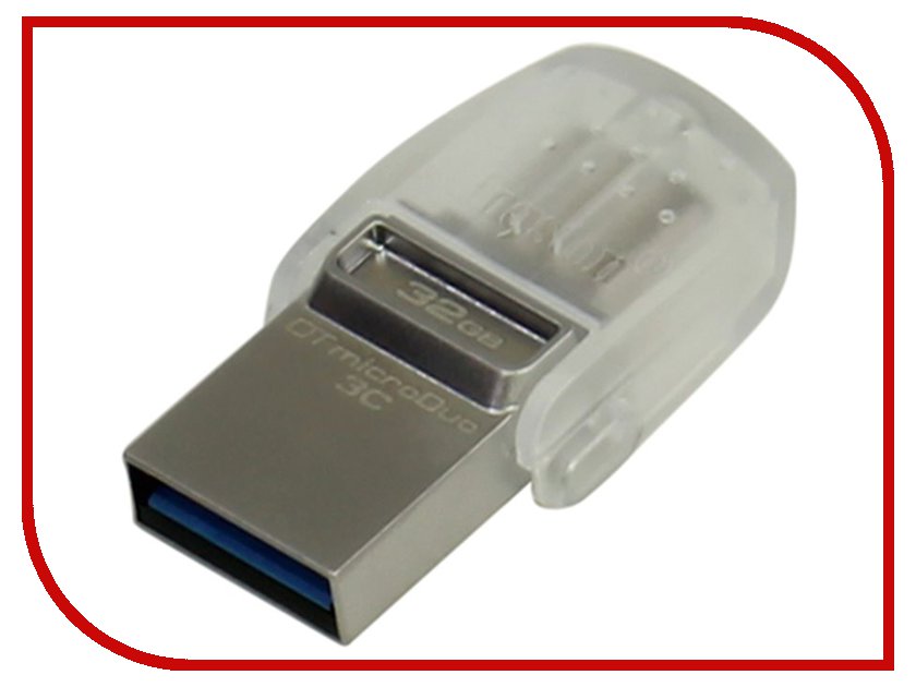 USB Flash Drive 32Gb - Kingston DataTraveler microDuo 3C DTDUO3C/32GB, 915 