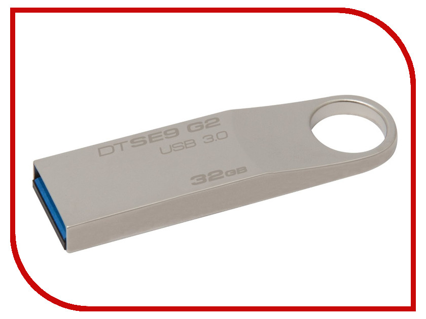 USB Flash Drive 32Gb - Kingston DataTraveler SE9 G2 USB 3.0 Metal DTSE9G2/32GB, 769 