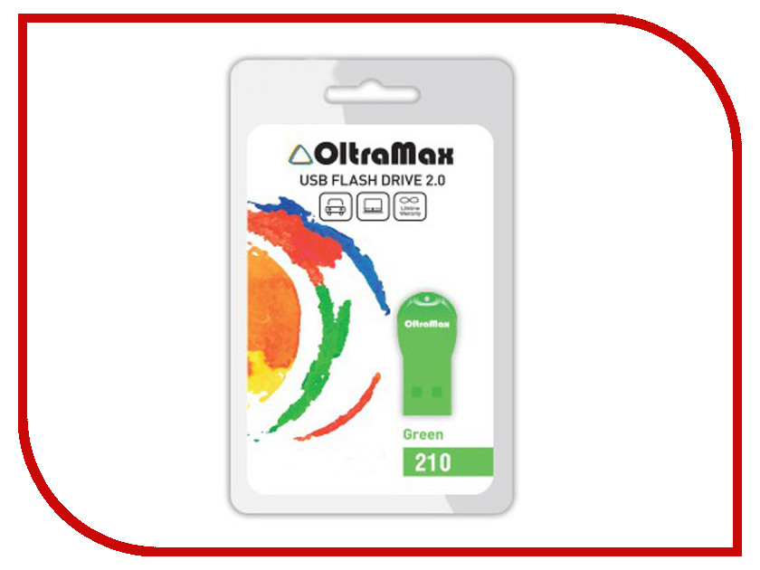 USB Flash Drive 4Gb - OltraMax 210 Green OM-4GB-210-Green, 242 