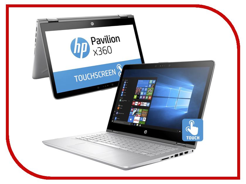  HP Pavilion x360 14-ba105ur 2PQ12EA (Intel Core i7-8550U 1.8 GHz/8192Mb/1000Gb + 128Gb SSD/No ODD/nVidia GeForce 940MX 4096Mb/Wi-Fi/Bluetooth/Cam/14.0/1920x1080/Touchscreen/Windows 10 64-bit), 69276 