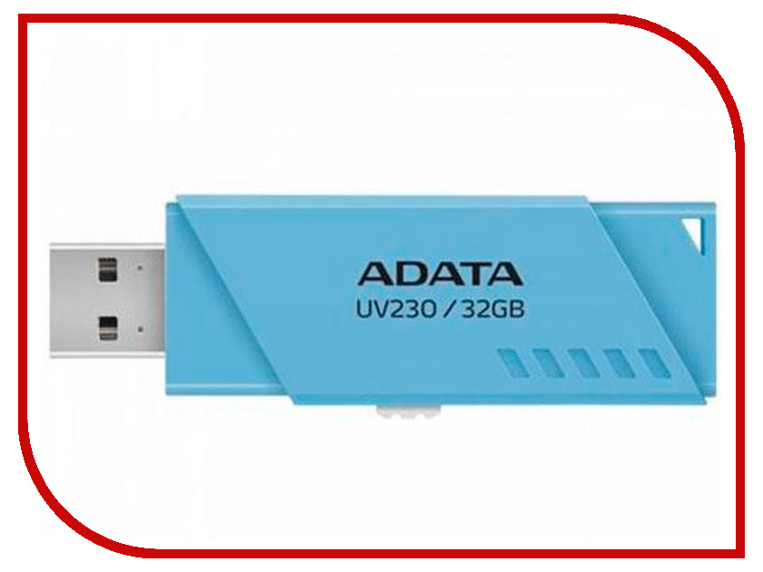 USB Flash Drive 32Gb - A-Data UV230 Blue AUV230-32G-RBL, 489 