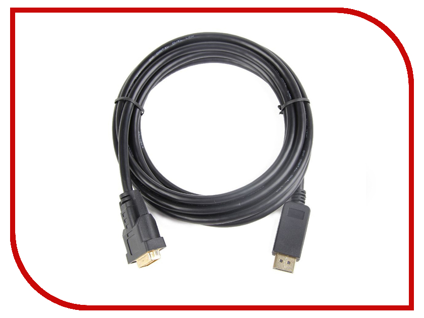  Gembird Cablexpert DisplayPort to DVI 20M/25M 3m Black CC-DPM-DVIM-3M, 529 