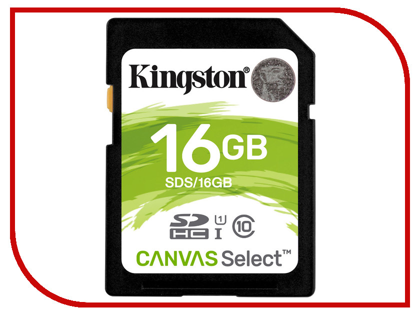   16GB - Kingston SDHC Canvas Select 80R CL10 UHS-I SDS/16GB, 1116 