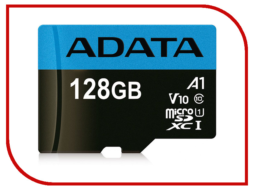   128Gb - A-Data Premier - Micro Secure Digital XC Class 10 UHS-I AUSDX128GUICL10A1-R, 6037 