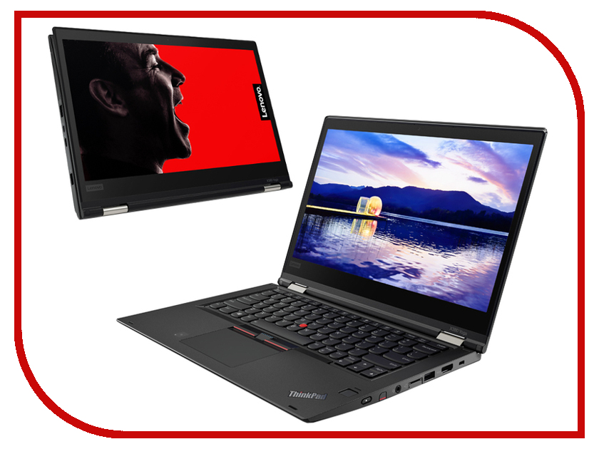  Lenovo ThinkPad X380 Yoga Black 20LH000PRT (Intel Core i5-8250U 1.6 GHz/8192Mb/256Gb SSD/Intel HD Graphics/LTE/Wi-Fi/Bluetooth/Cam/13.3/1920x1080/Touchscreen/Windows 10 Pro 64-bit), 93080 