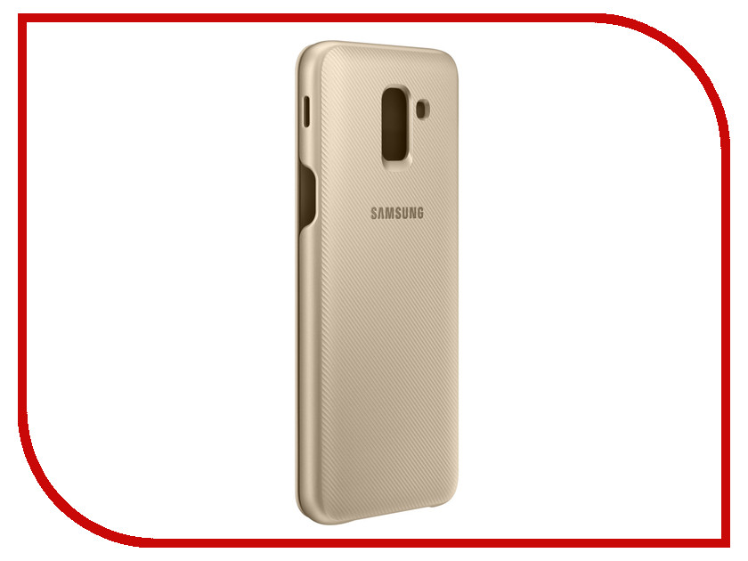   Samsung Galaxy J6 2018 Wallet Cover Gold SAM-EF-WJ600CFEGRU, 1019 