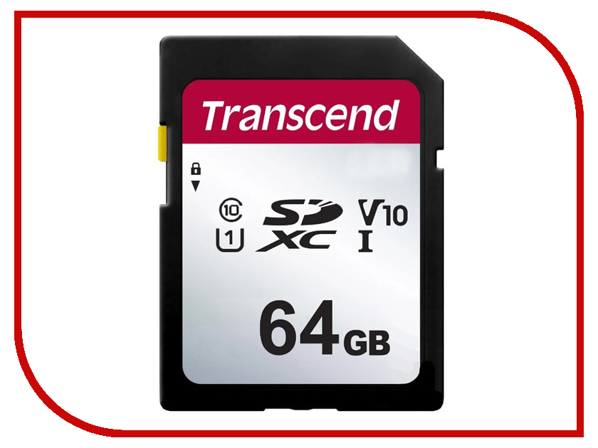   64Gb - Transcend SDC300S SDXC Class10 UHS-I U3/V30 TS64GSDC300S, 4772 