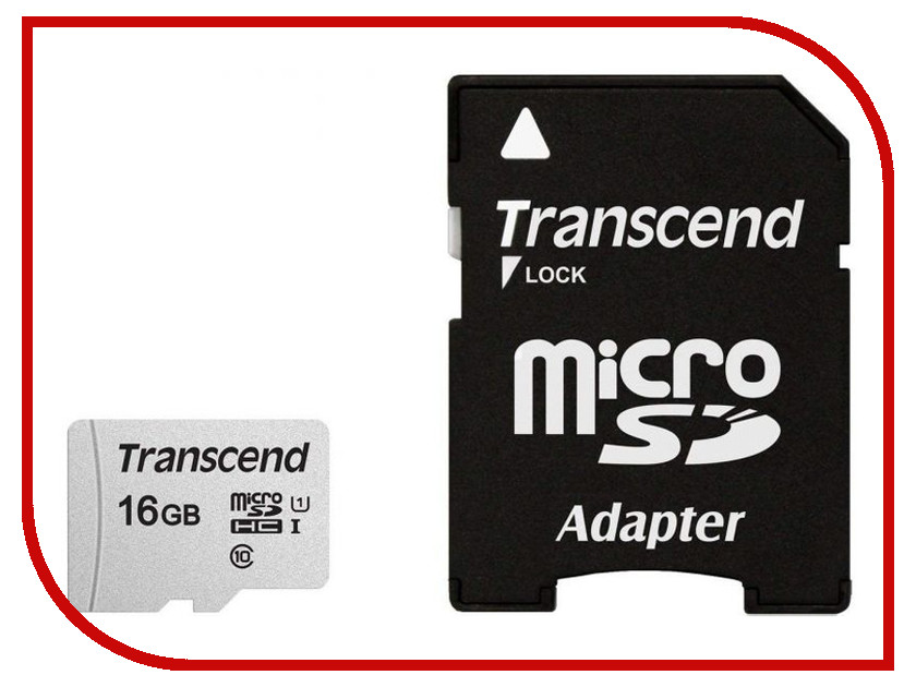   16Gb - Transcend 300S MicroSDHC Class 10 UHS-I TS16GUSD300S-A, 2873 