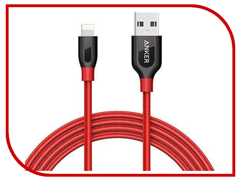  Anker PowerLine+ USB-Lightning 0.9m Red A8121H92, 1061 