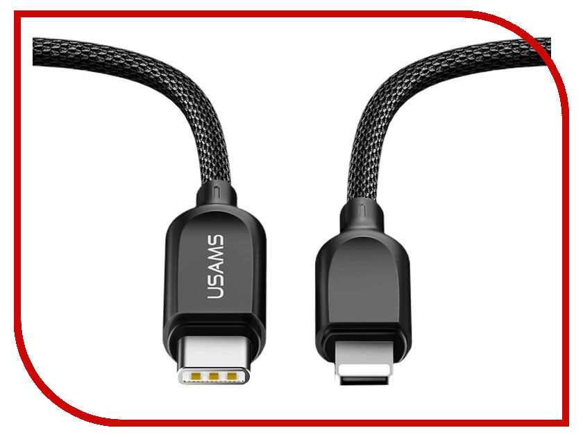  USAMS US-SJ194 USB Type-C - Lightning 1.2m Black, 795 