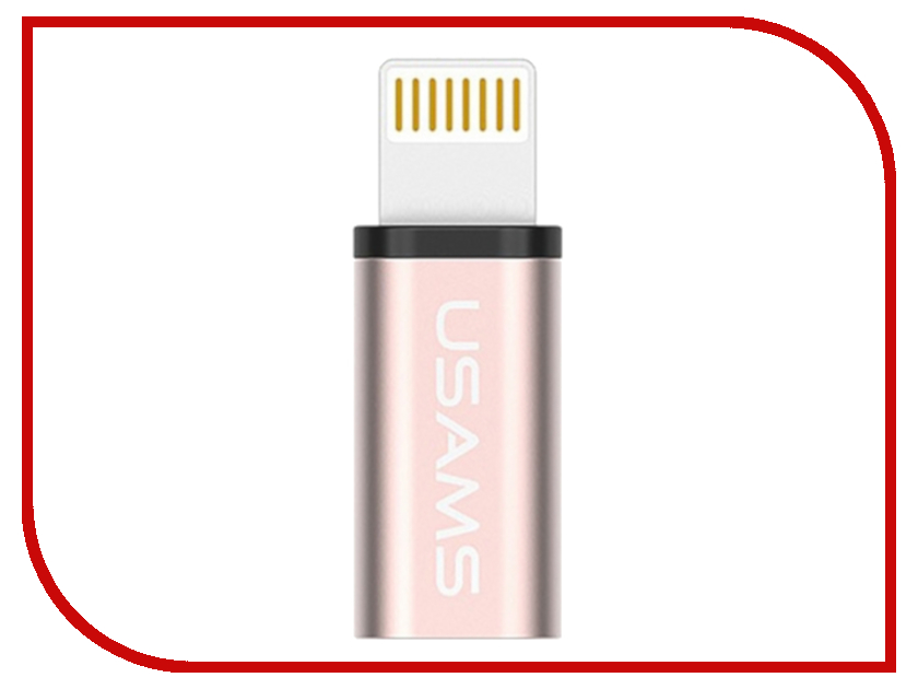  USAMS US-SJ049 Lightning - Micro USB 2.0 F Metal Rose Gold, 439 