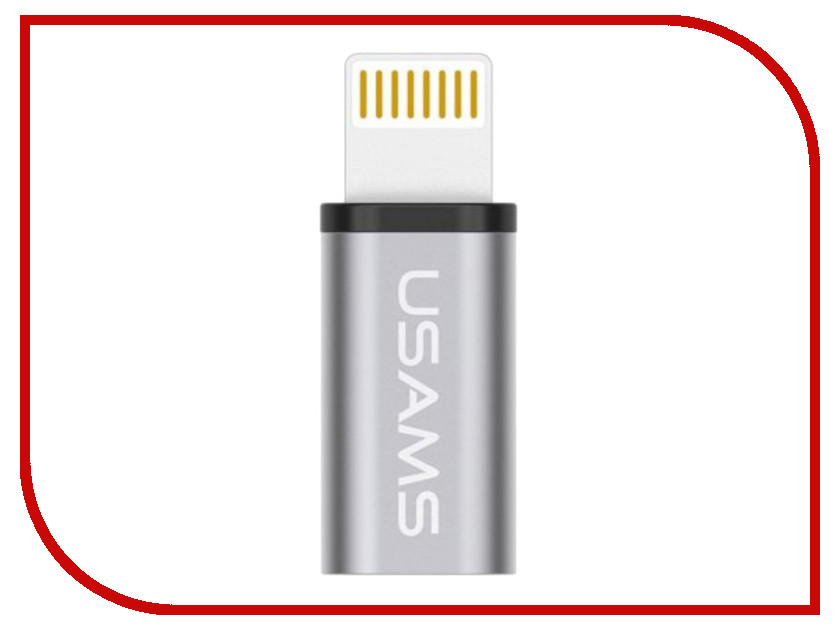  USAMS US-SJ049 Lightning - Micro USB 2.0 F Metal Grey, 439 