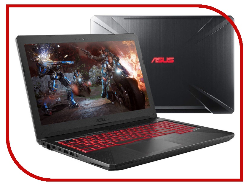  ASUS TUF Gaming FX504GE-E4027 90NR00I3-M08630 Black Metal (Intel Core i5-8300H 2.3 GHz/8192Mb/1000Gb/No ODD/nVidia GeForce GTX 1050Ti 4096Mb/Wi-Fi/Bluetooth/Cam/15.6/1920x1080/DOS), 55489 