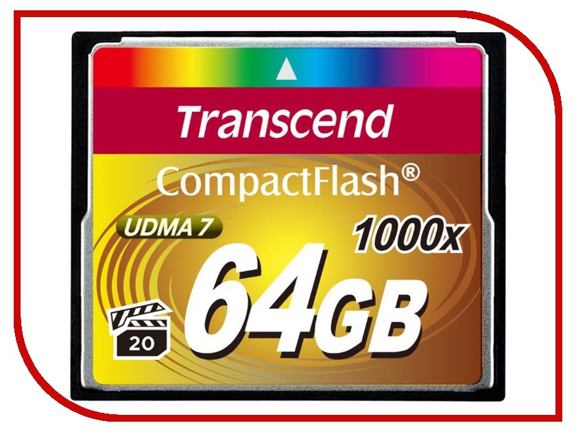   64Gb - Transcend 1000x - Compact Flash TS64GCF1000, 5688 